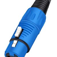 XLR 3-pin connector female C1038 blauw kunststof